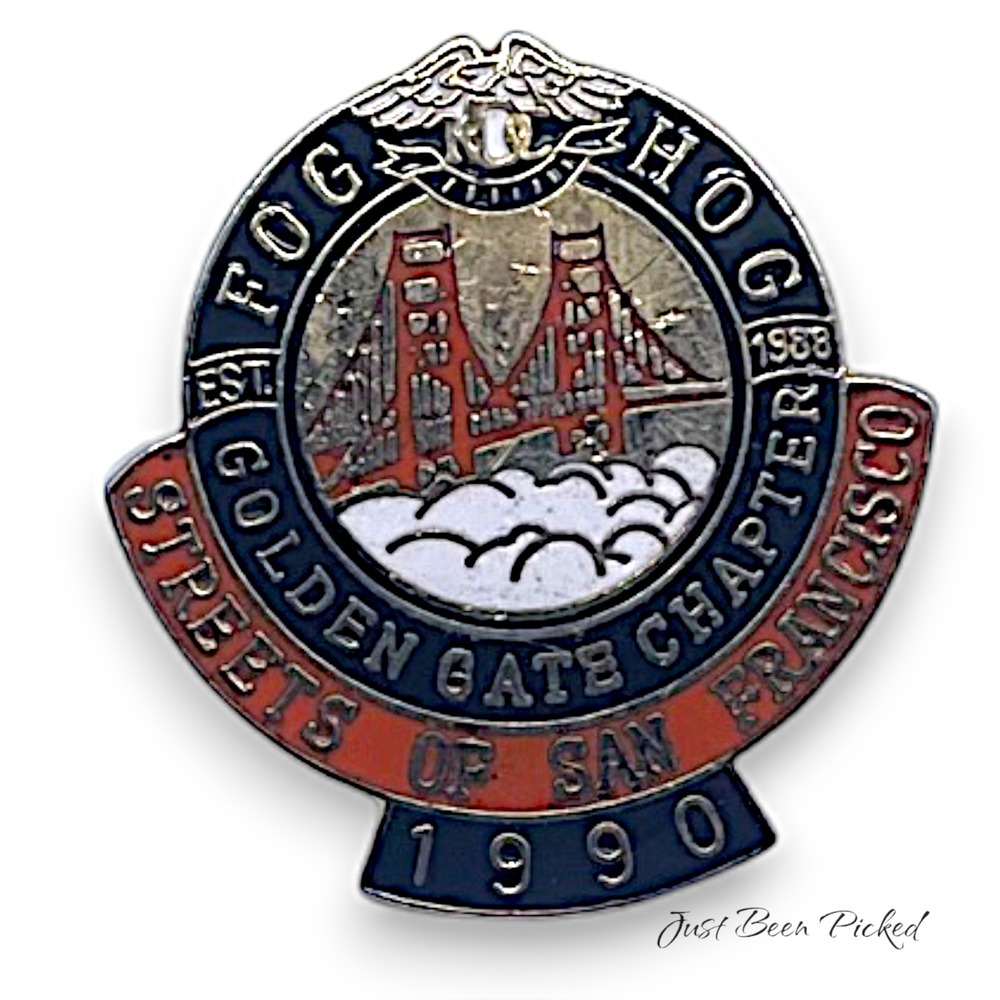 Harley Davidson HOG Fog Hog San Francisco Golden Gate‎ Chapter 1990 Pin